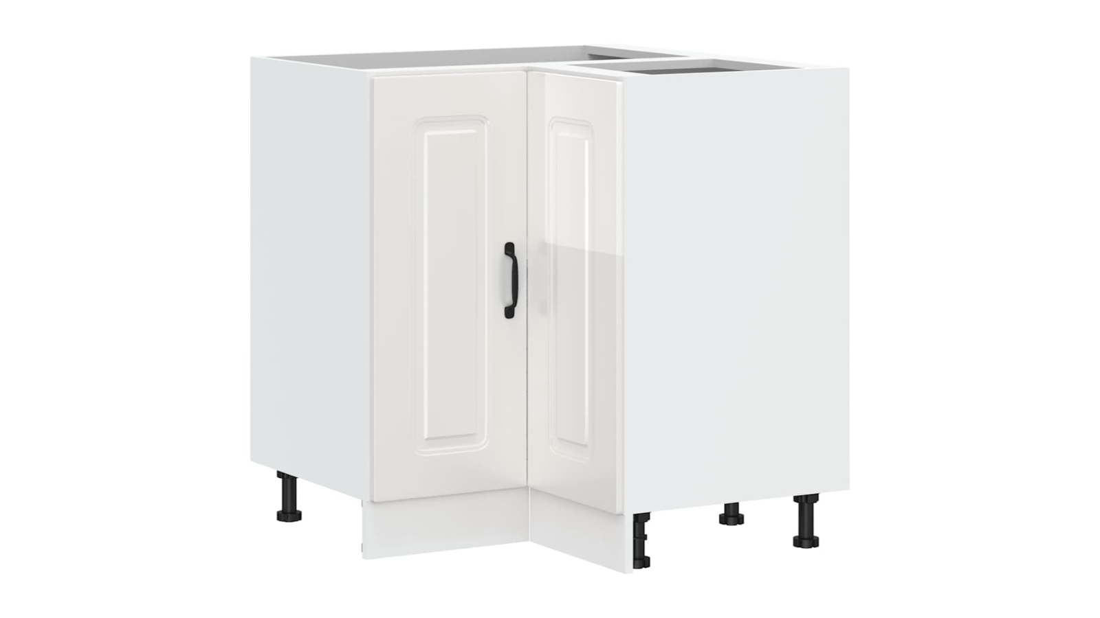 vidaXL Kalmar Engineered Wood Kitchen Corner Base Cabinet - High Gloss White