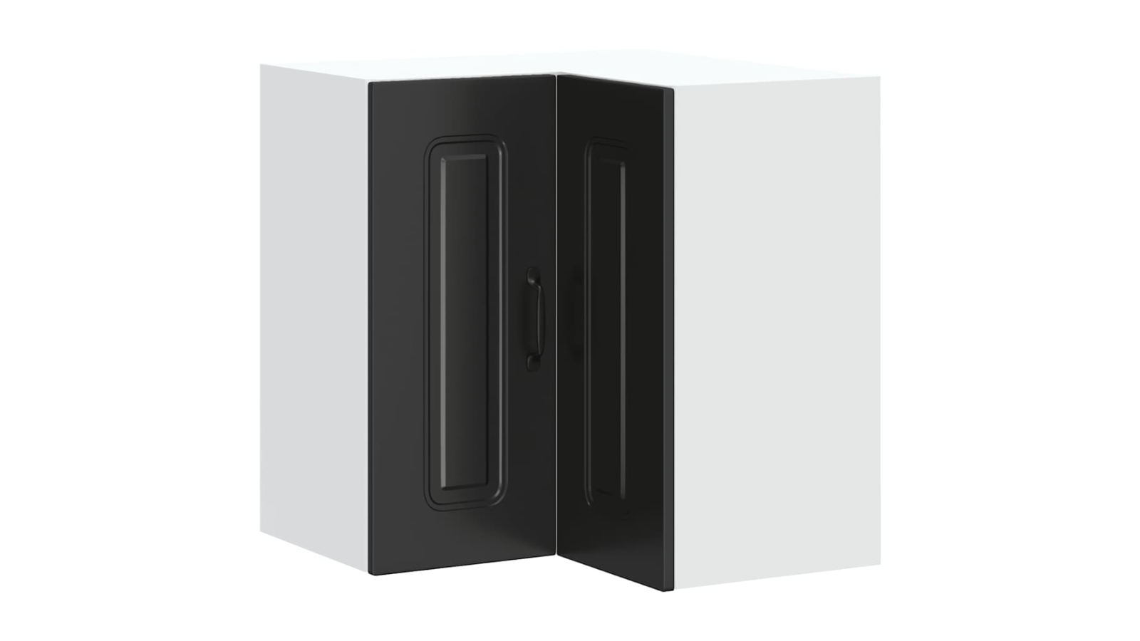 vidaXL Kalmar Engineered Wood Kitchen Wall Corner Cabinet - Black 