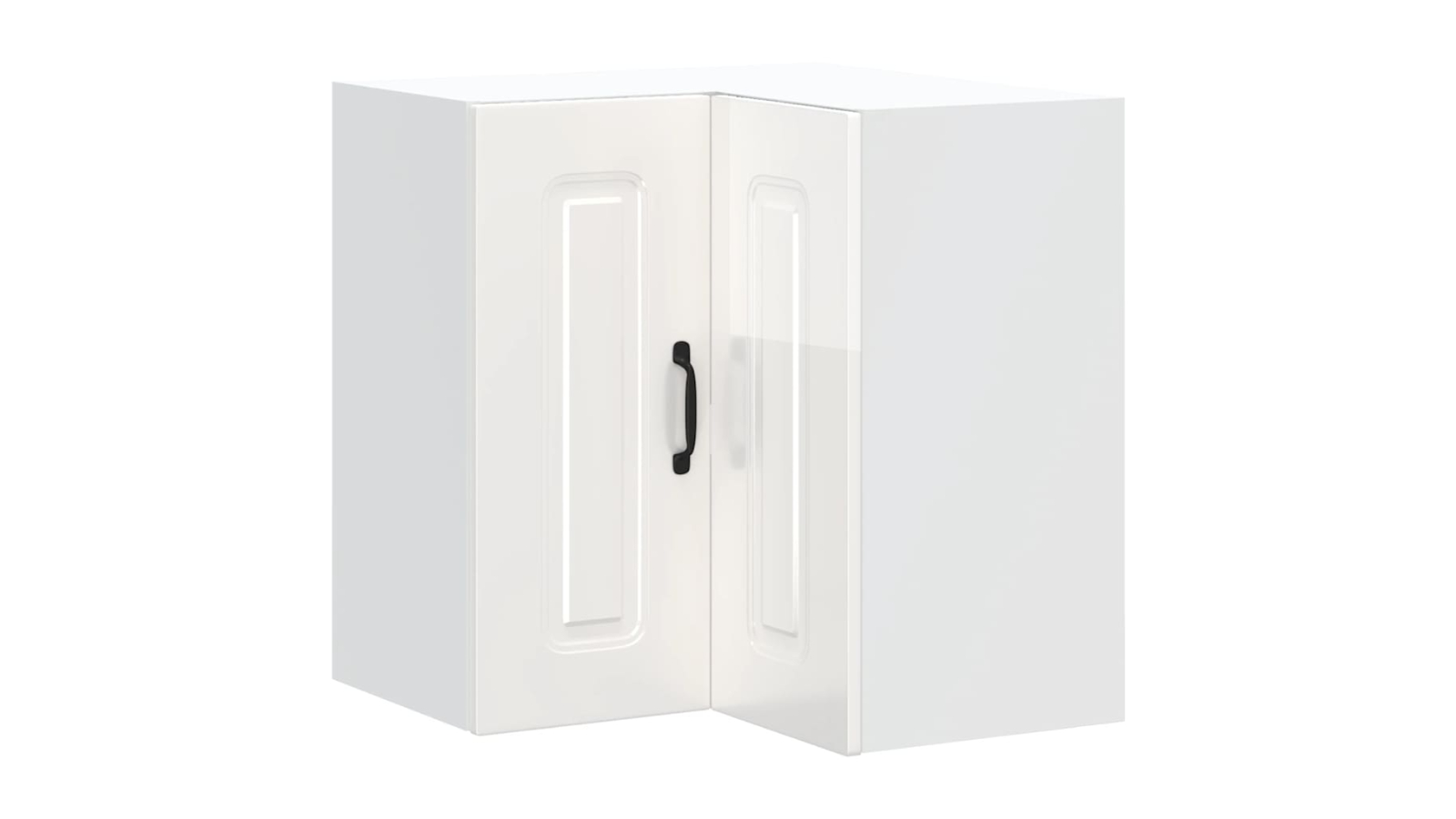 vidaXL Kalmar Engineered Wood Kitchen Wall Corner Cabinet - High Gloss White