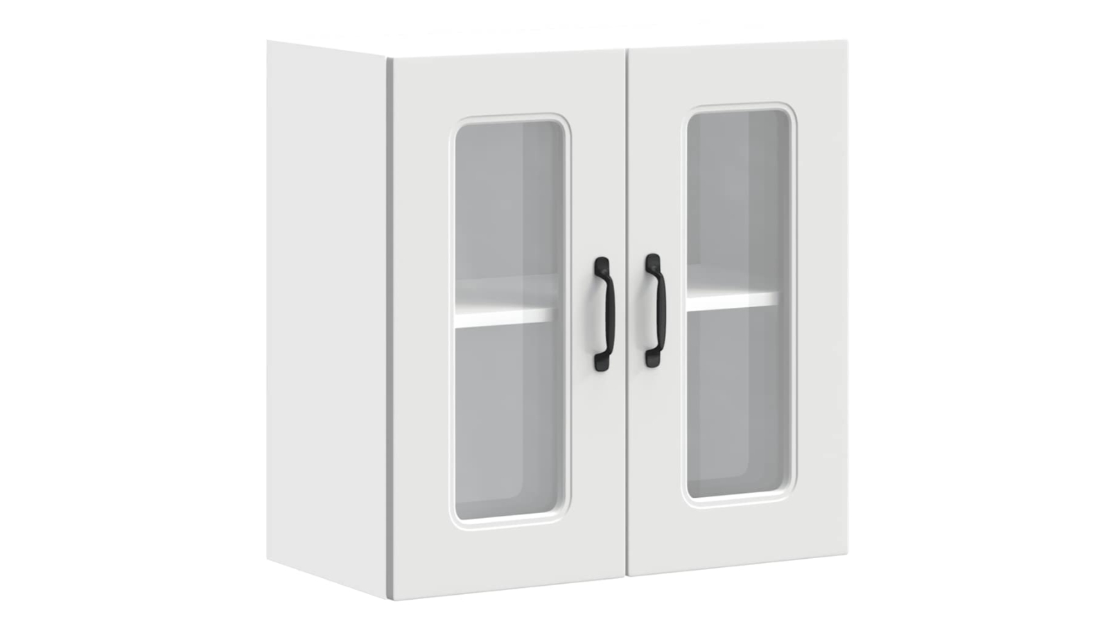 vidaXL White Kalmar Engineered Wood Kitchen Wall Cabinet with Glass Door