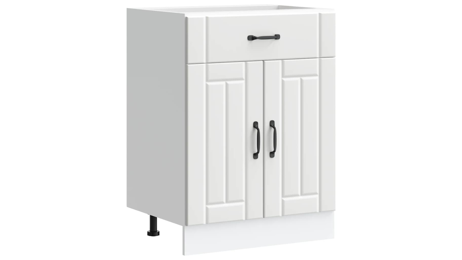 vidaXL White Lucca Kitchen Sink Base Cabinet - 60 x 46 x 81.5cm