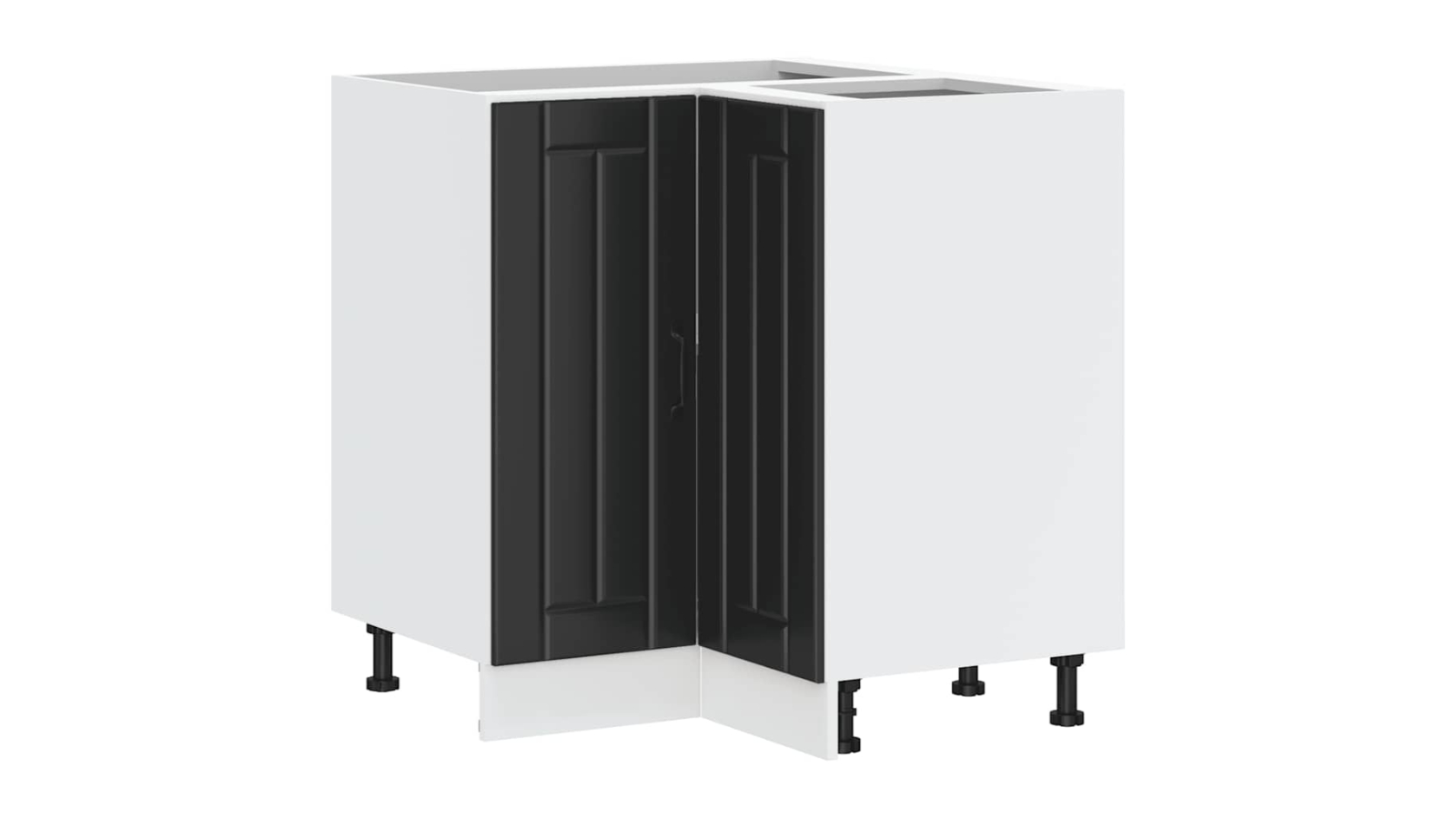 vidaXL Lucca Engineered Wood Kitchen Corner Base Cabinet - Black