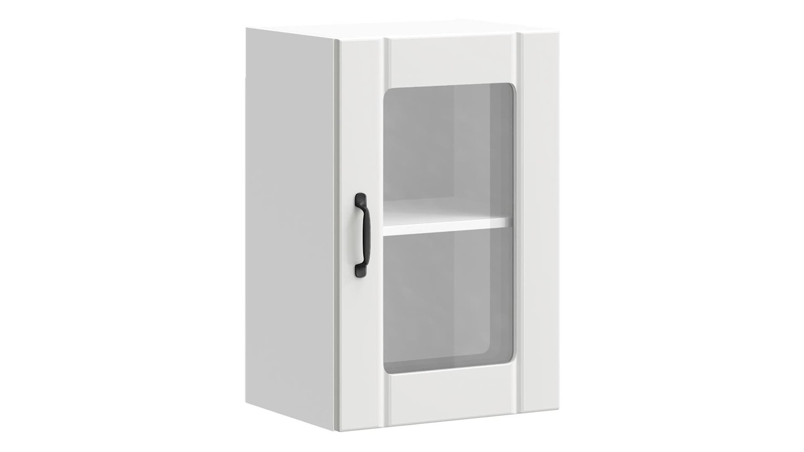 vidaXL White Lucca Kitchen Wall Cabinet with Glass Door