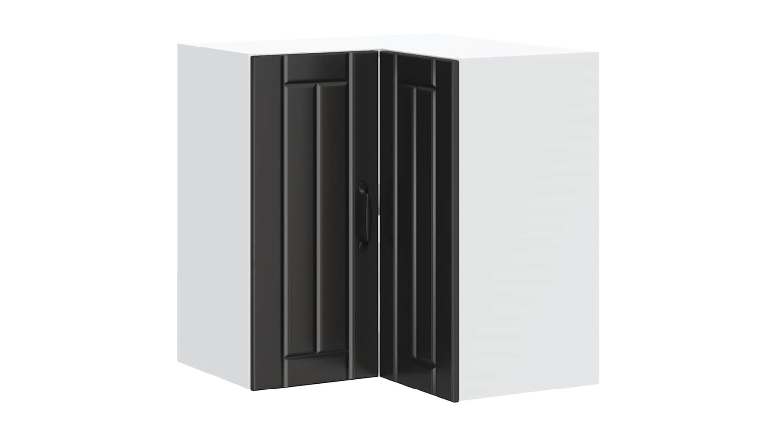 vidaXL Lucca Engineered Wood Kitchen Wall Corner Cabinet - Black