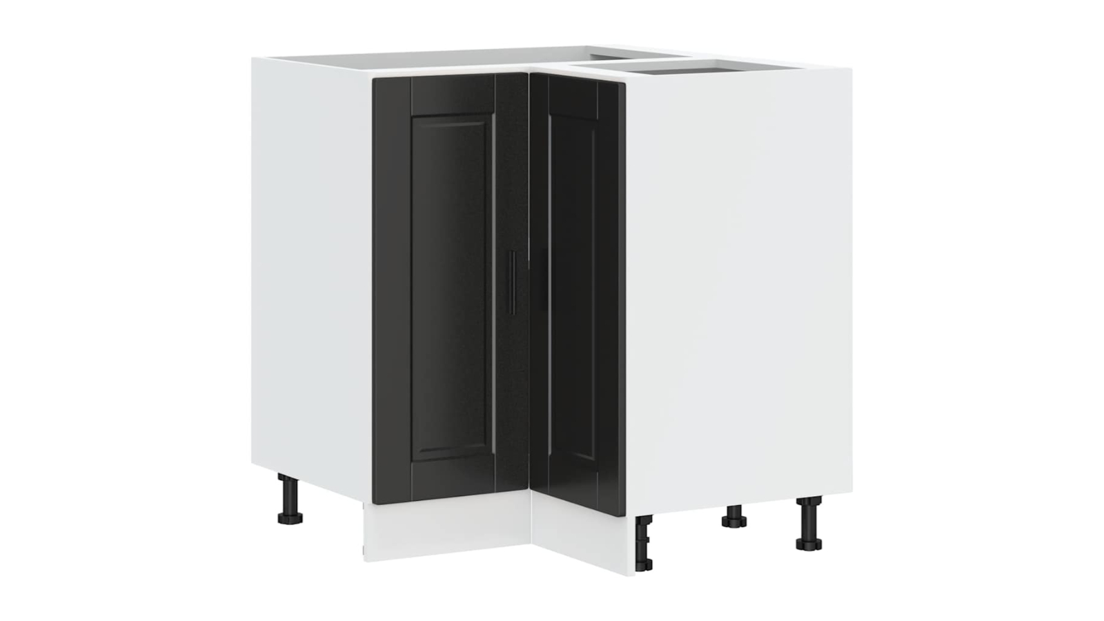 vidaXL Porto Engineered Wood Kitchen Corner Base Cabinet - Black