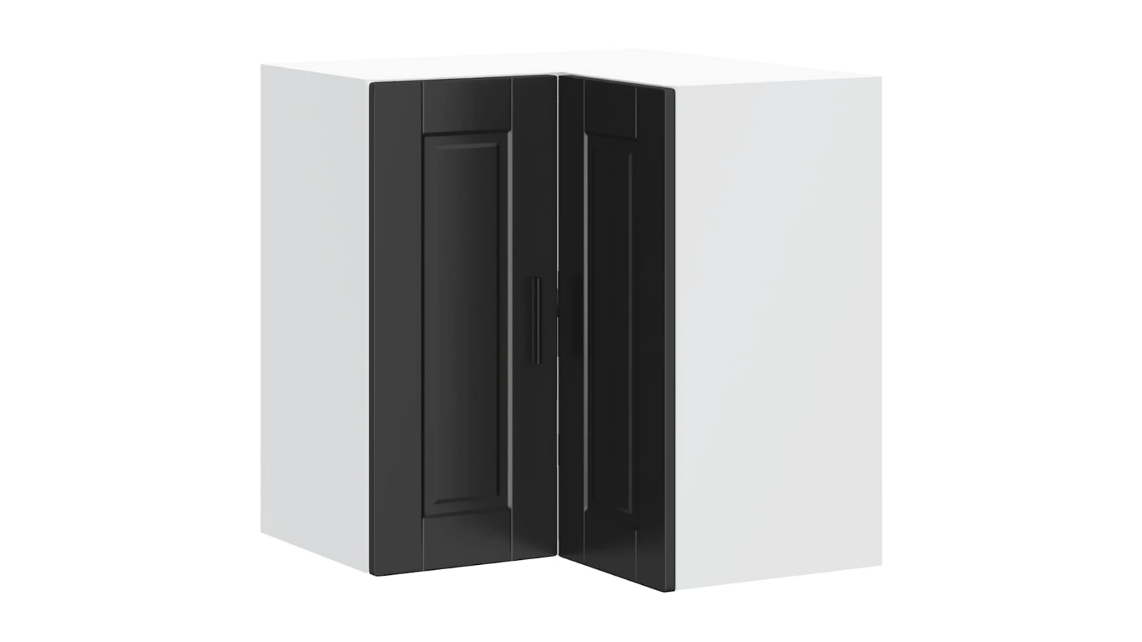 vidaXL Porto Engineered Wood Kitchen Wall Corner Cabinet - Black