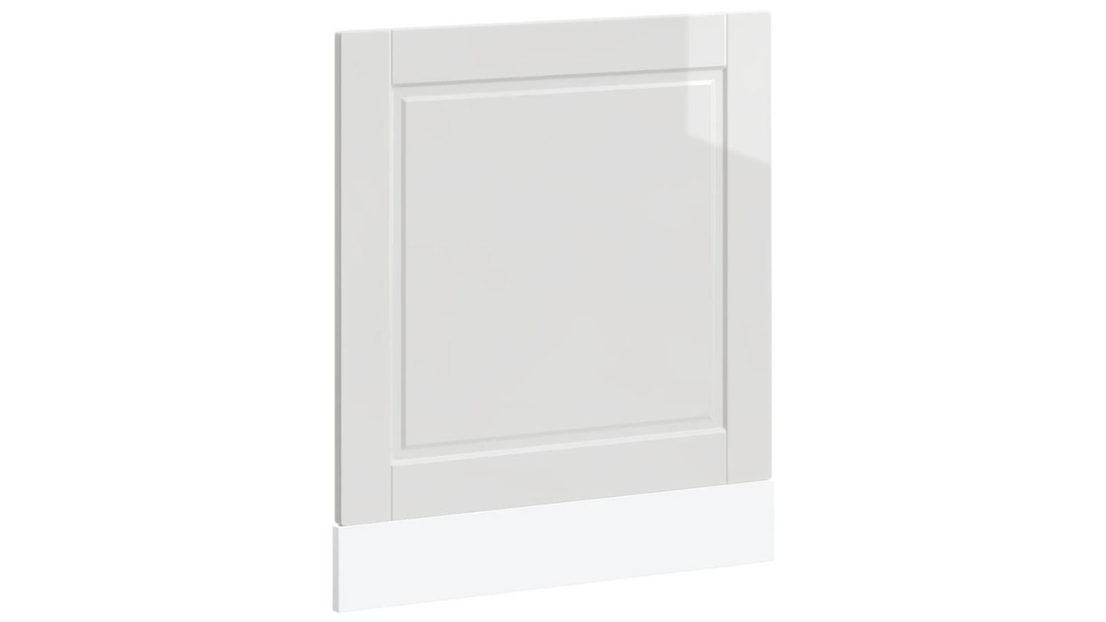 vidaXL 60 x 1.5 x 57cm Porto Engineered Wood Dishwasher Panel - High Gloss White