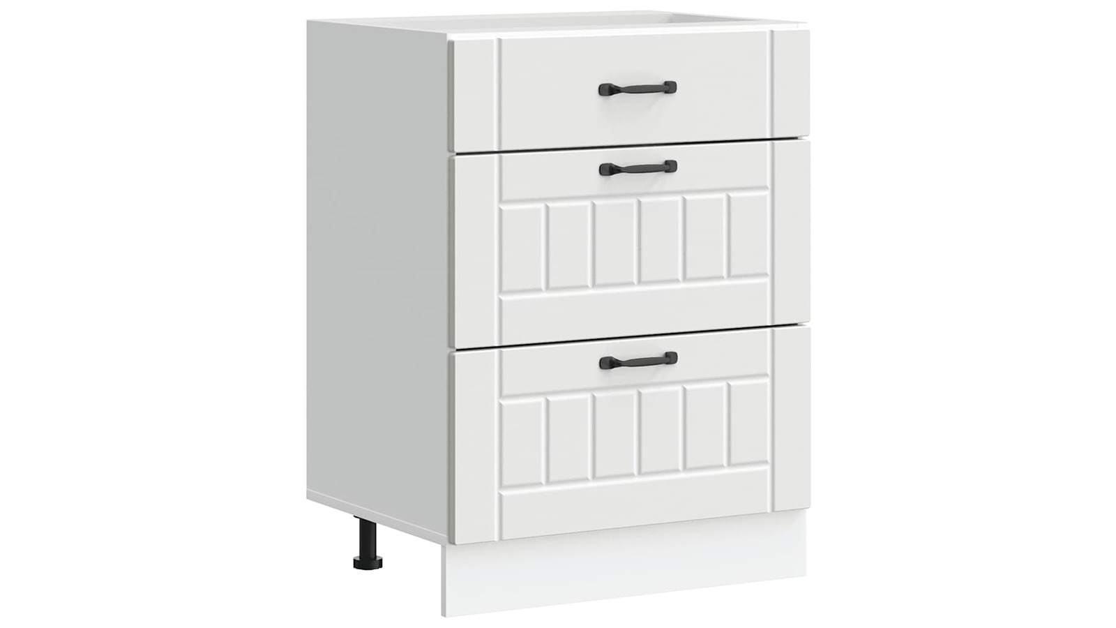 vidaXL White Engineered Wood Lucca Kitchen Base Cabinet