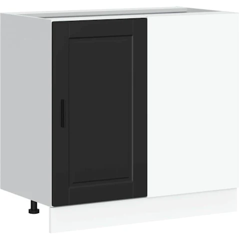 vidaXL Black Engineered Wood Porto Kitchen Base Cabinet