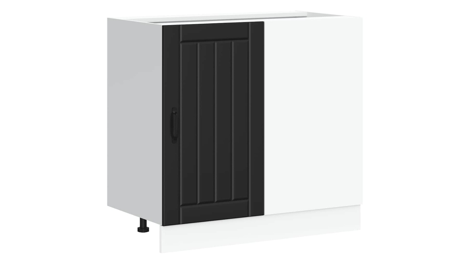 vidaXL Black Engineered Wood Lucca Kitchen Base Cabinet
