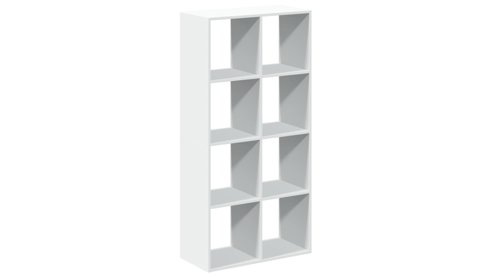 vidaXL White Engineered Wood 69.5 x 29 x 137.5cm Bookcase Room Divider