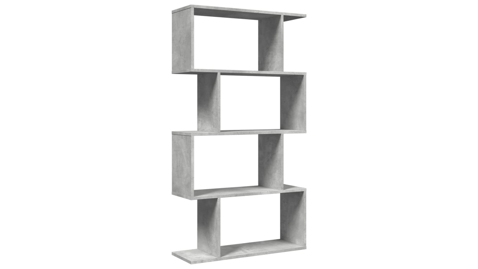vidaXL 4-Tier Concrete Grey Engineered Wood 70 x 24 x 129cm Room Divider Bookcase