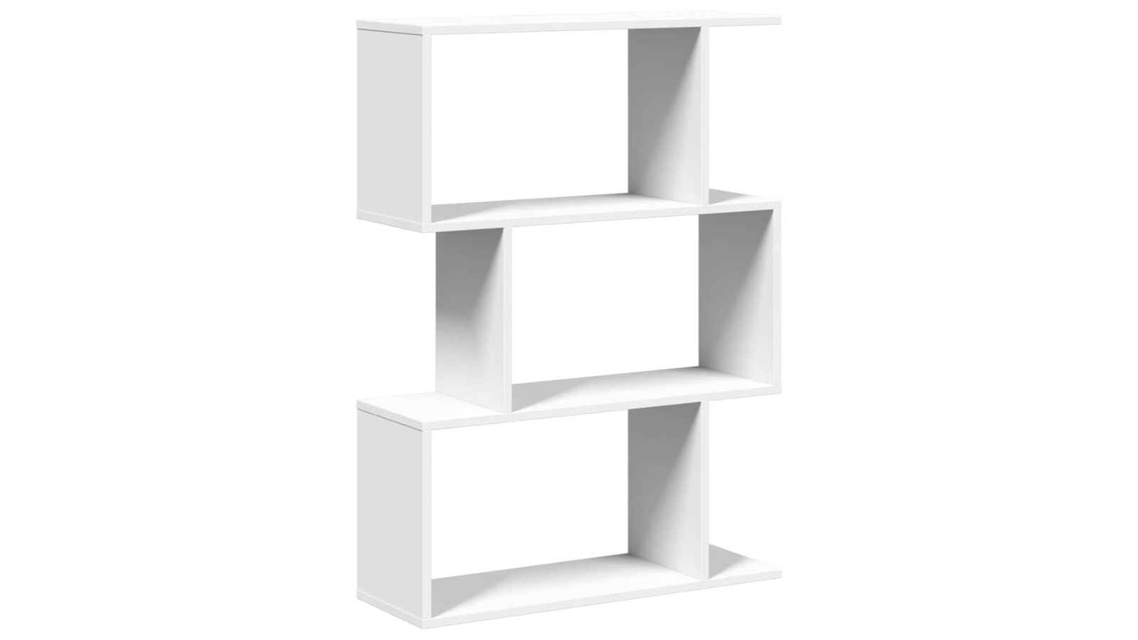 vidaXL White Engineered Wood 3-Tier 70 x 24 x 97cm  Bookcase Room Divider