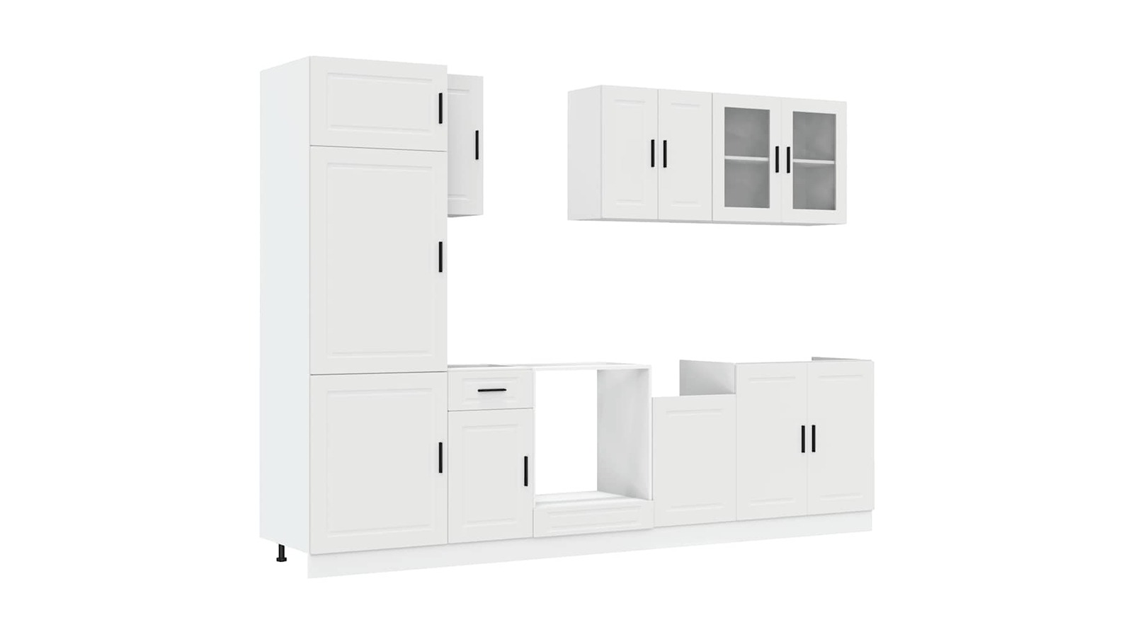 vidaXL 8 Piece Engineered Wood Porto Kitchen Cabinet Set