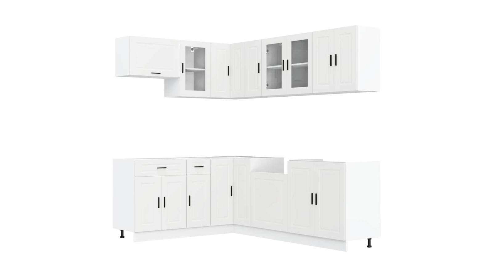 vidaXL 11 Piece Engineered Wood Kitchen Cabinet Set 