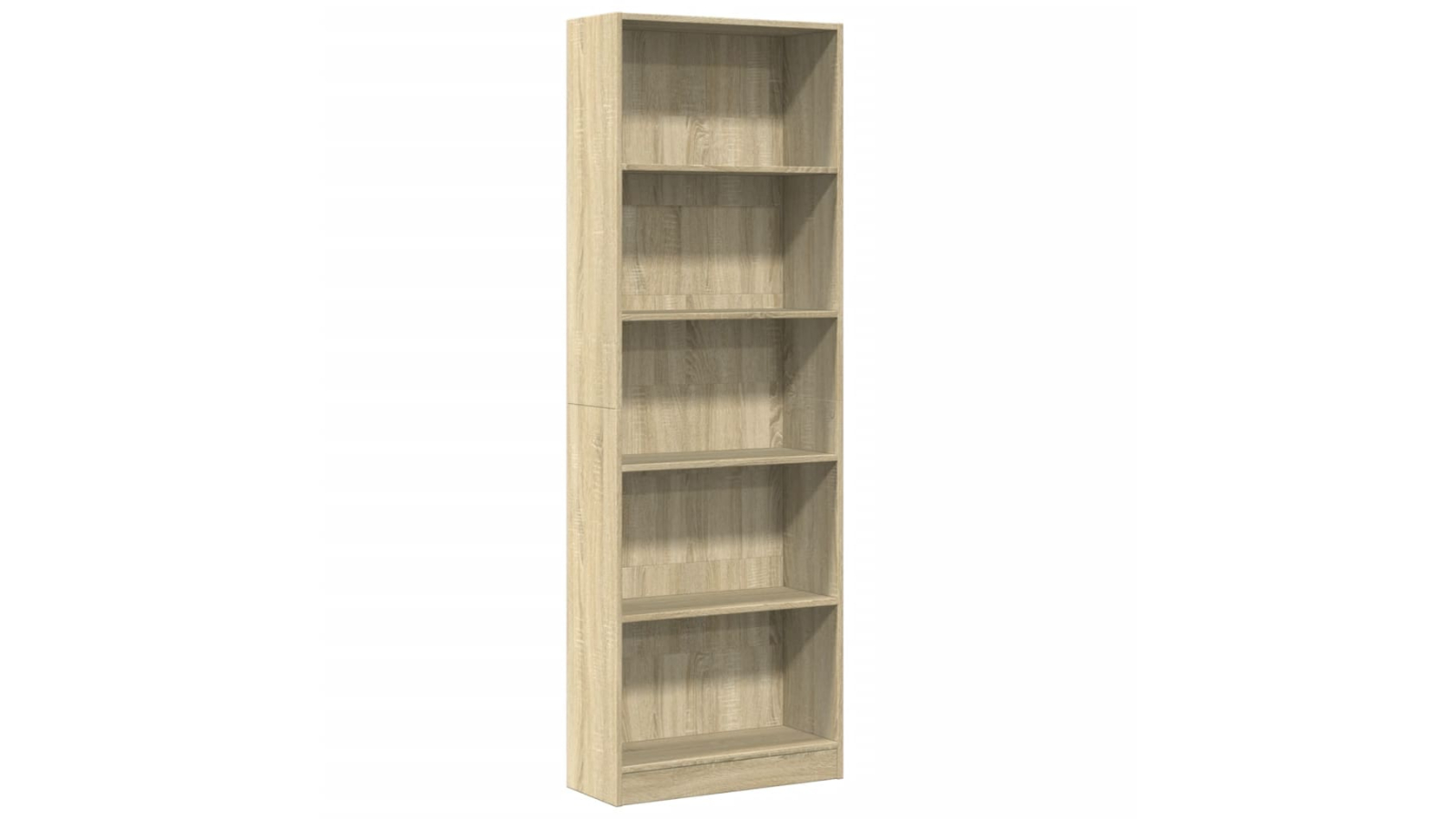 vidaXL Sonoma Oak Engineered Wood Bookcase - 60 x 24 x 176cm