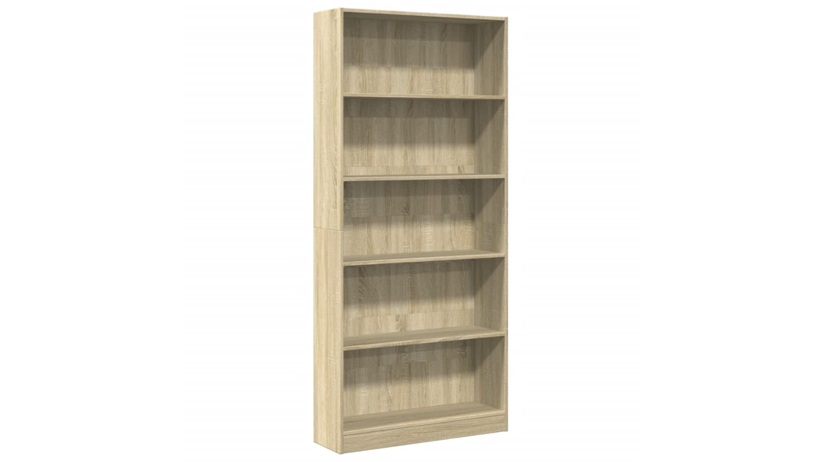 vidaXL Sonoma Oak Engineered Wood Bookcase - 80 x 24 x 176cm