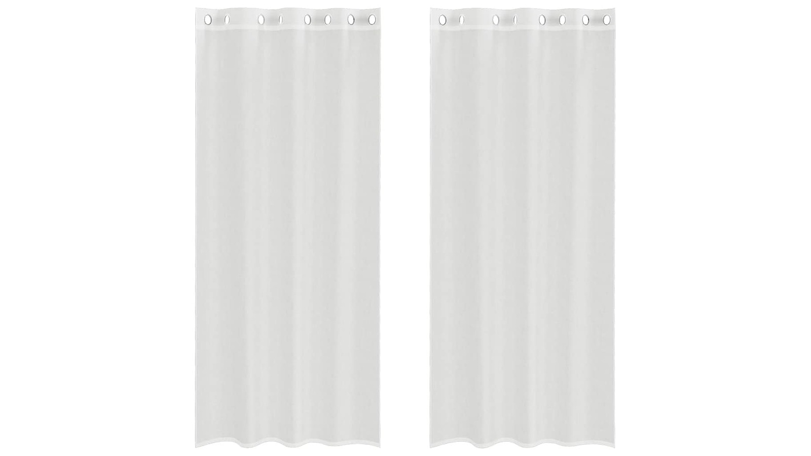 vidaXL 2 Piece White Voile Curtain with Grommet
