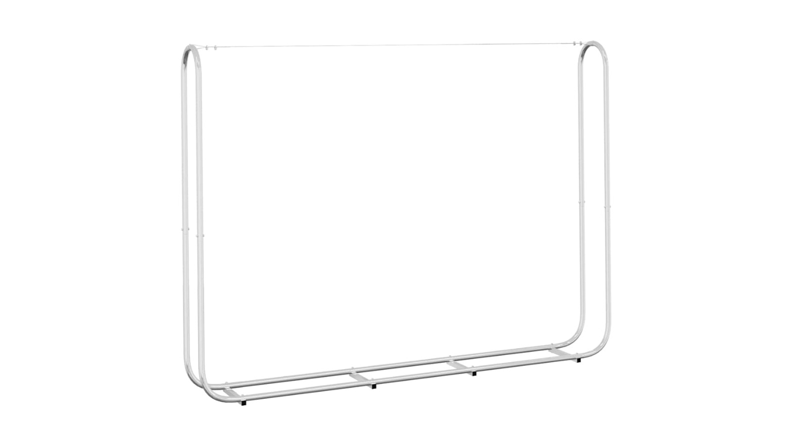 vidaXL Galvanised Steel 200 x 25 x 150cm Firewood Rack