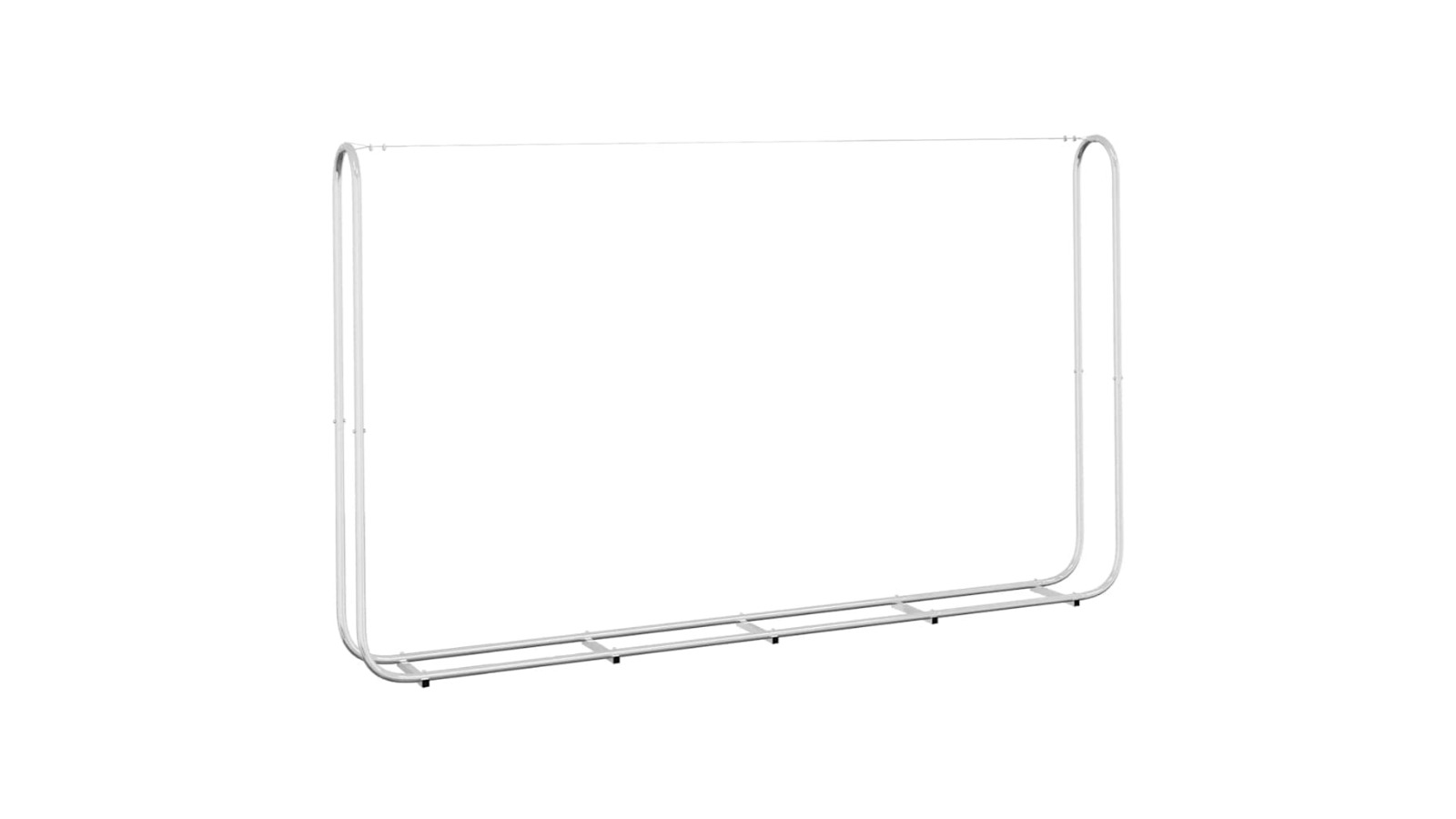 vidaXL Galvanised Steel 250 x 25 x 150cm Firewood Rack