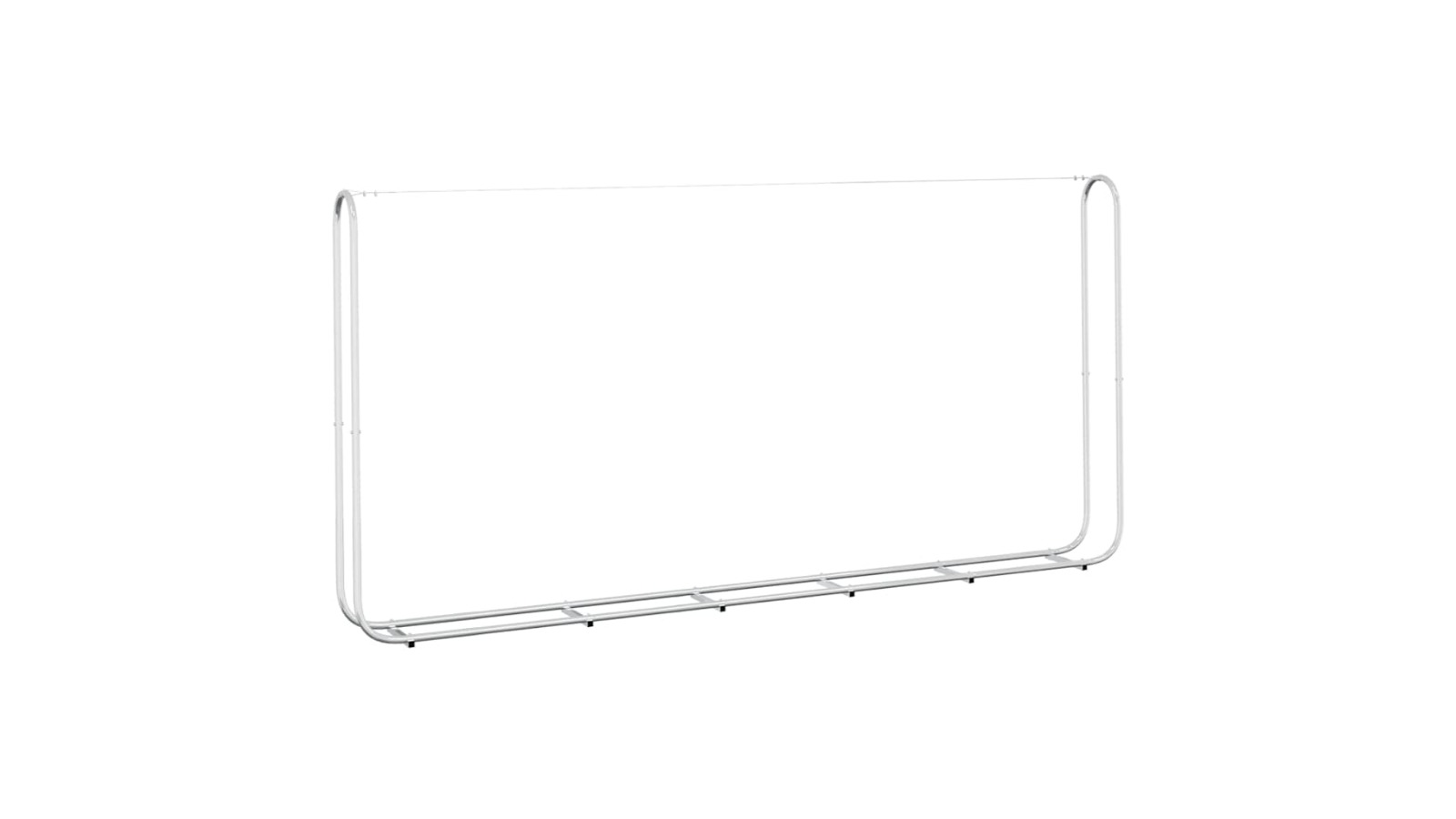 vidaXL Galvanised Steel 300 x 25 x 150cm Firewood Rack