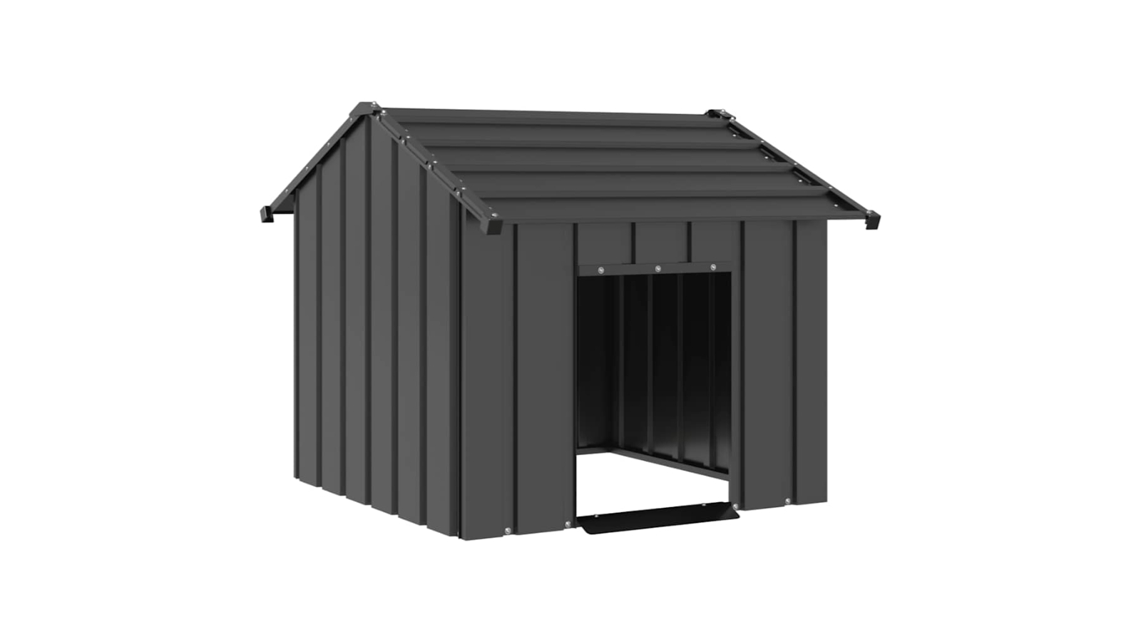 vidaXL Galvanised Steel Dog House with Roof - 85 x 107 x 81cm