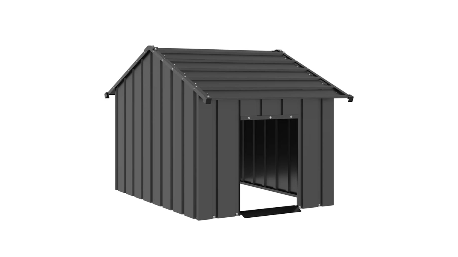 vidaXL Galvanised Steel Dog House with Roof - 83 x 130 x 85cm