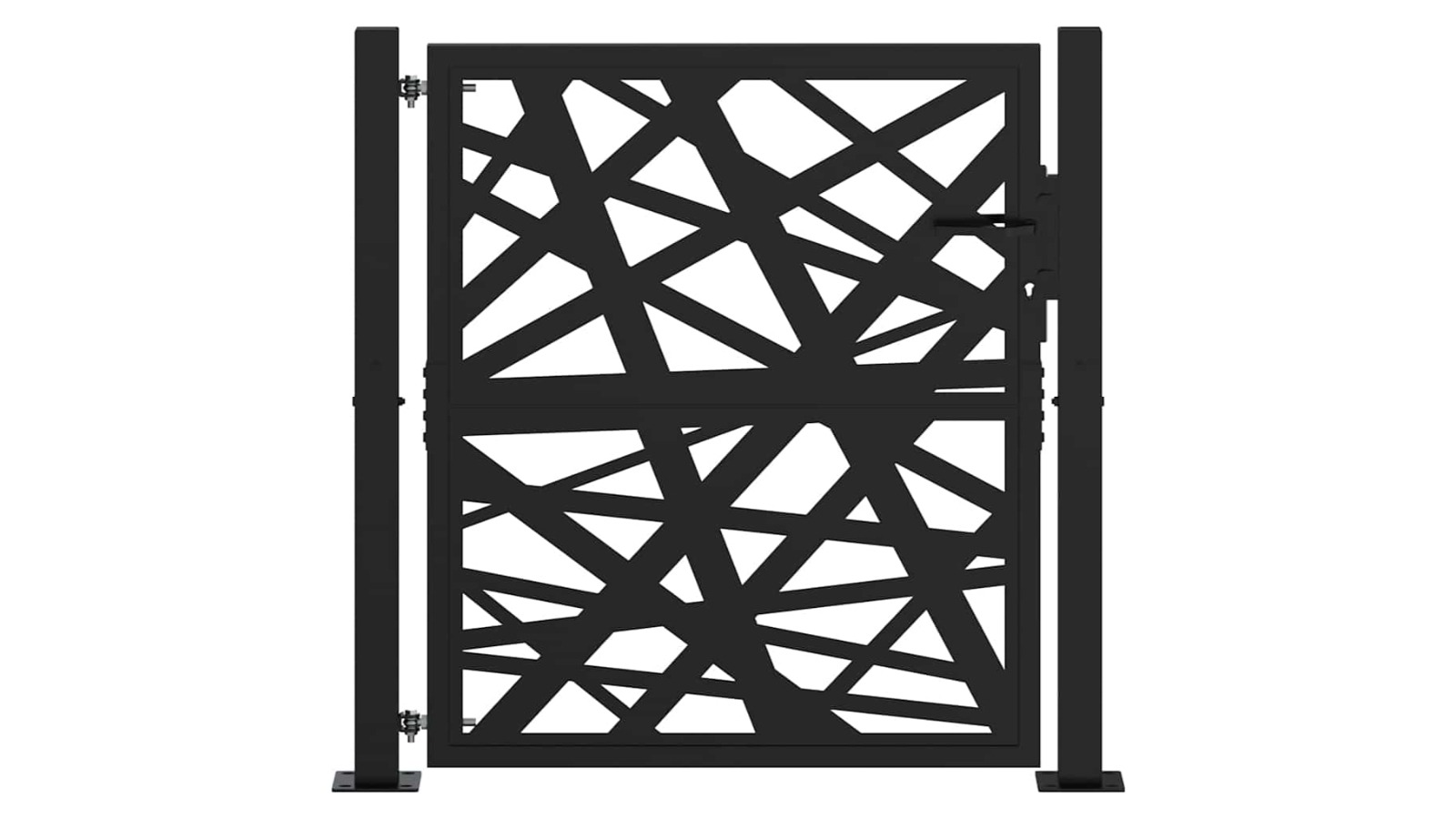vidaXL Black Steel 100 x 100cm Light Design Garden Gate