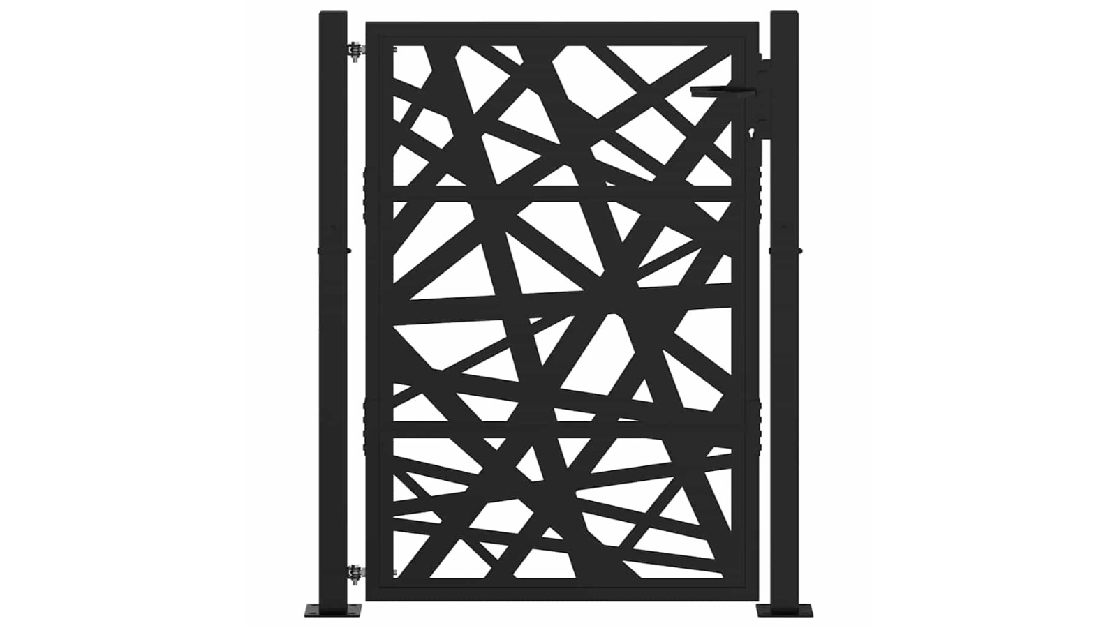 vidaXL Black Steel 100 x 125cm Light Design Garden Gate