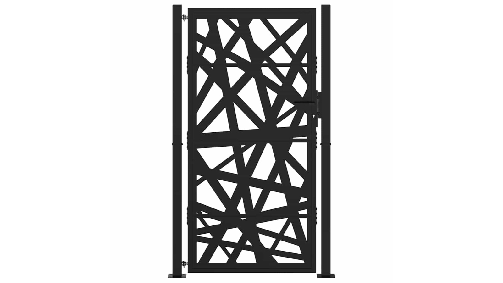 vidaXL Black Steel 100 x 175cm Light Design Garden Gate