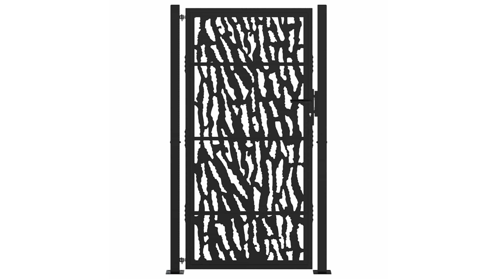vidaXL Black Steel 100 x 175cm Trace Design Garden Gate