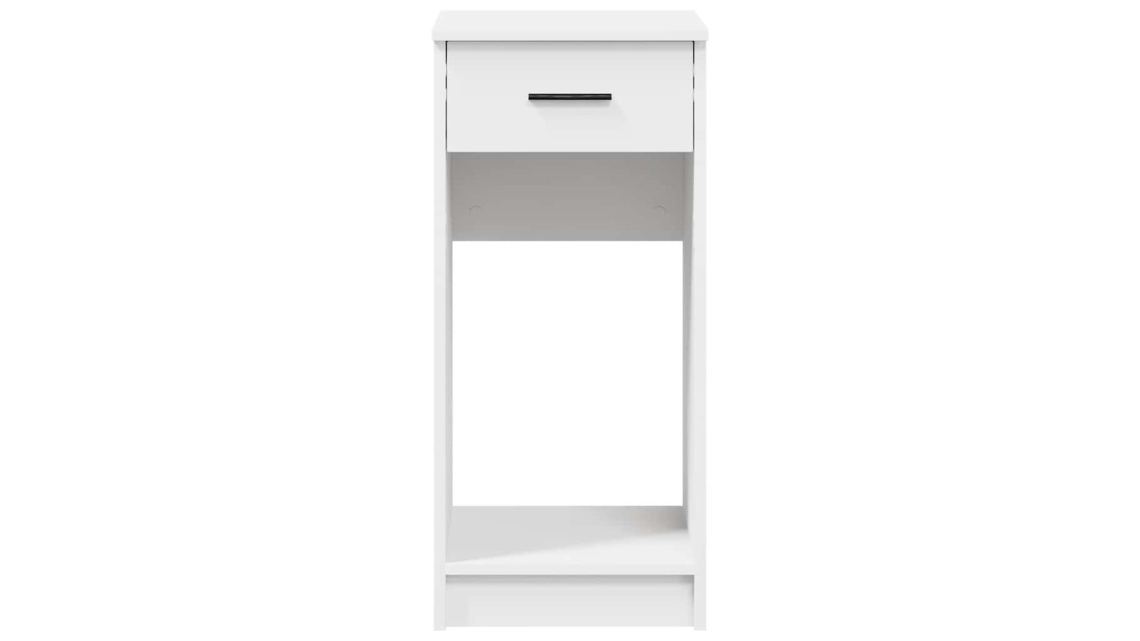 vidaXL White Computer Tower Stand with Drawer - 35 x 45 x 77cm