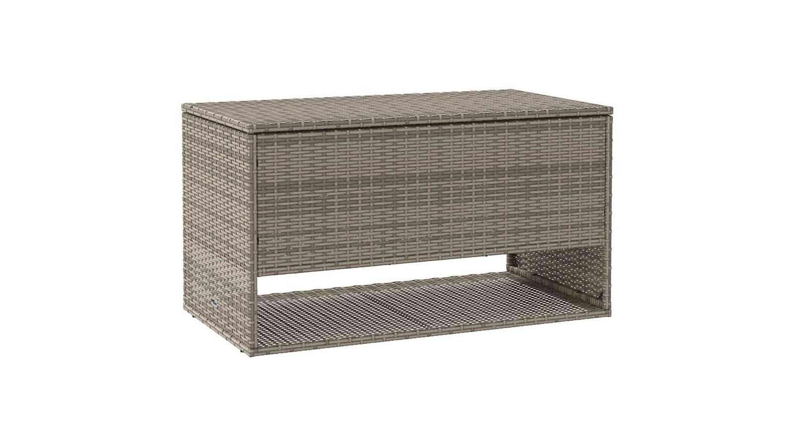 vidaXL Poly Rattan 100 x 55 x 55.5cm Outdoor Cushion Box - Grey