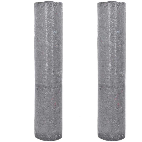 vidaXL 2 Piece Grey 280 SQM Non-Slip Painter Fleece - 25metre