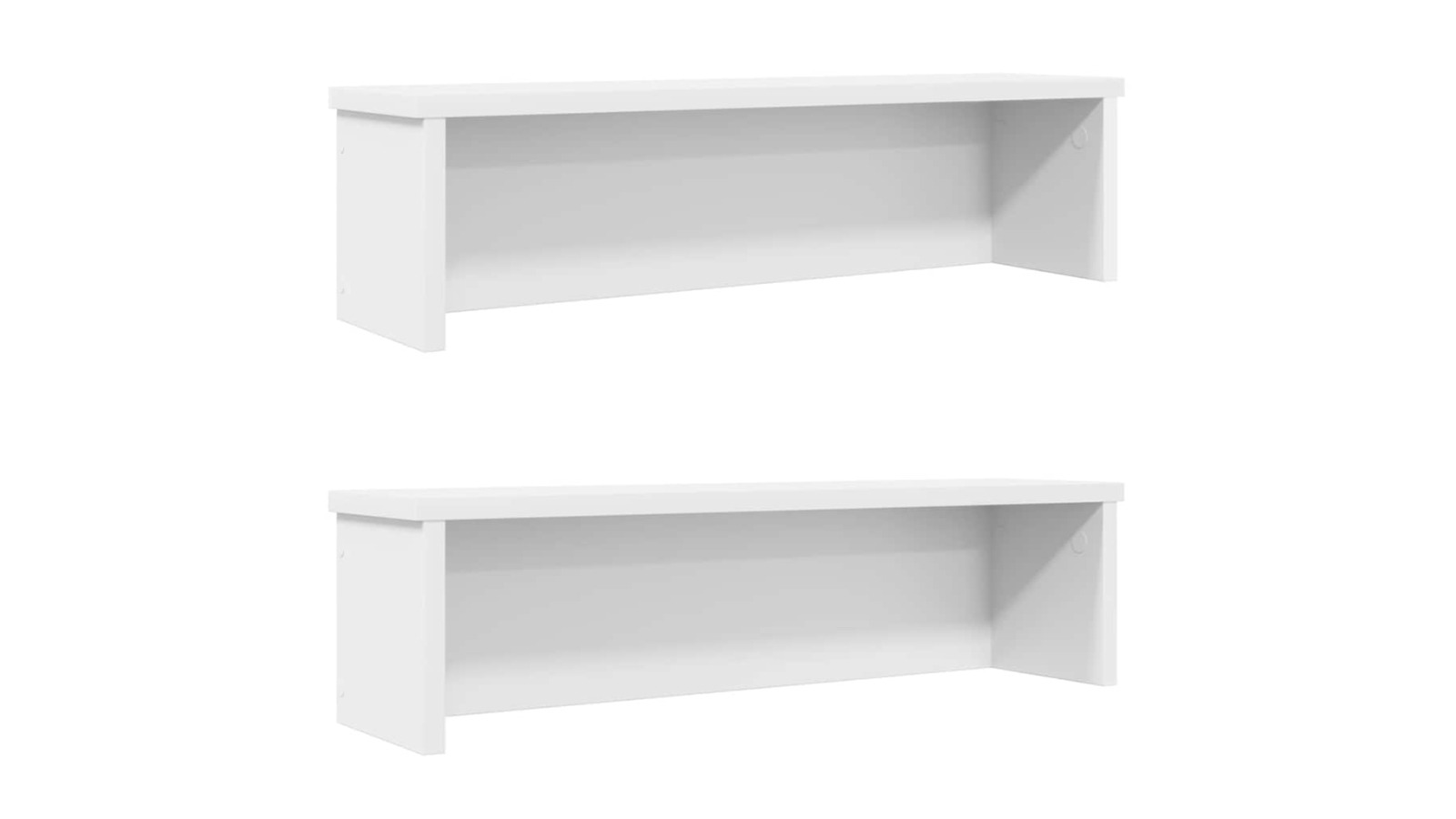 vidaXL 2 Piece White 50 x 15 x 16cm Stackable Kitchen Rack