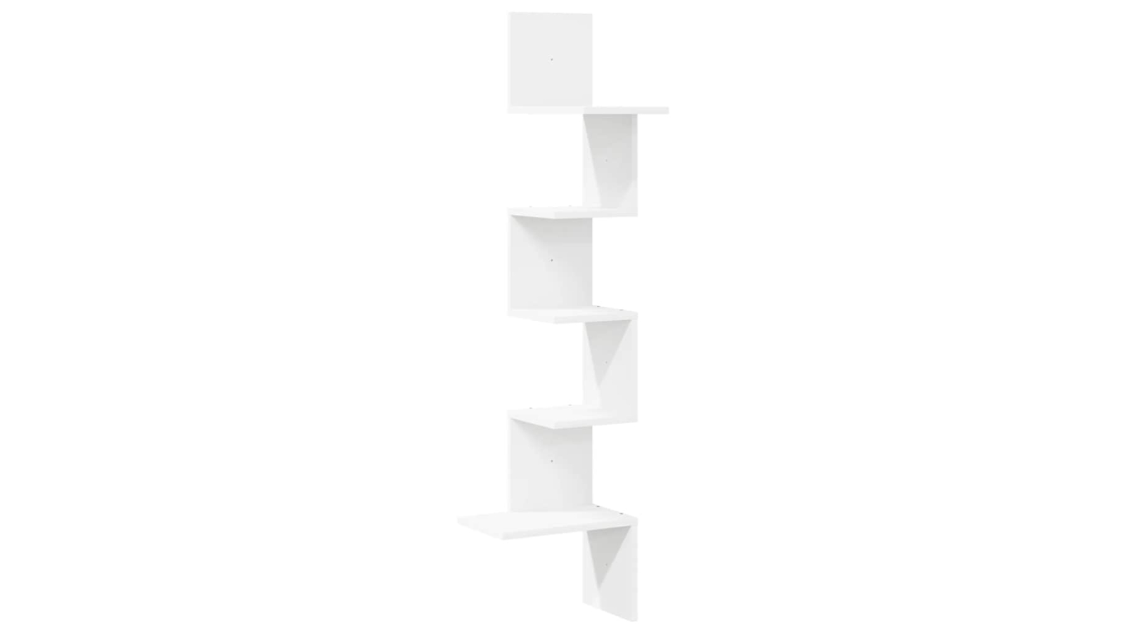 vidaXL White Engineered Wood 32 x 32 x 127.5cm Wall Corner Shelf