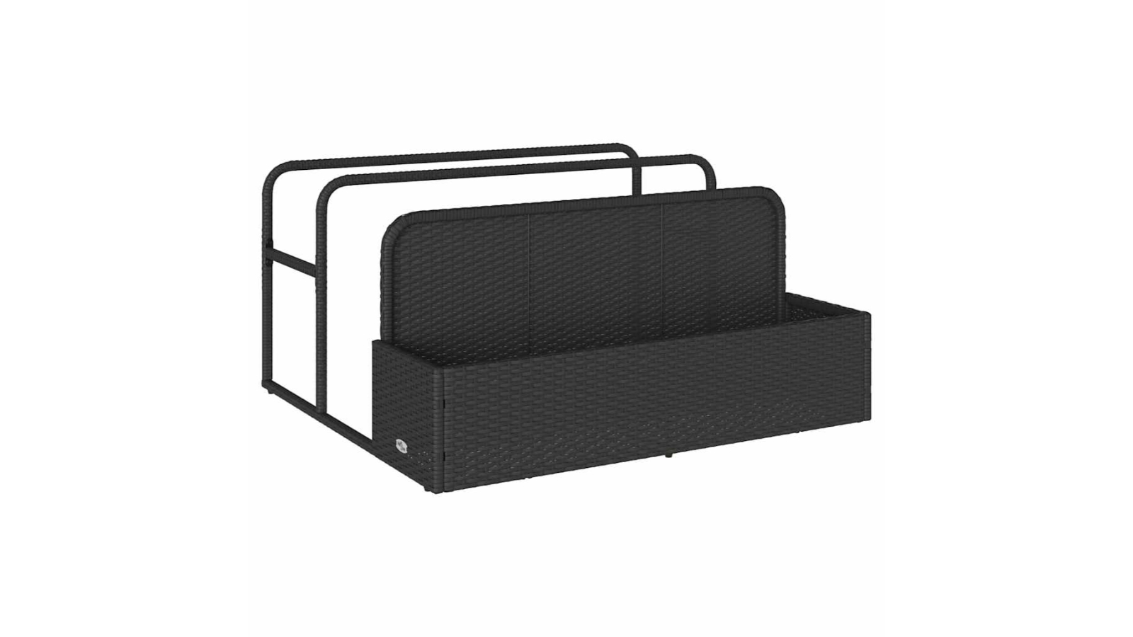 vidaXL Poly Rattan 110 x 100 x 57cm Poolside Float Storage - Black
