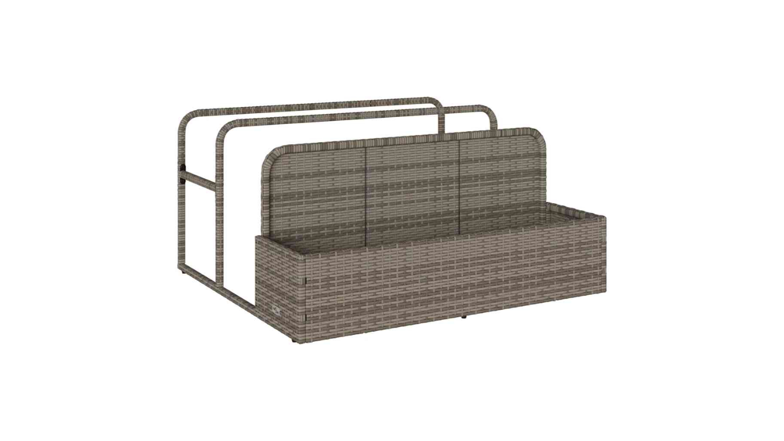 vidaXL Poly Rattan 110 x 100 x 57cm Poolside Float Storage - Grey