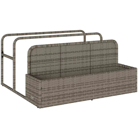 vidaXL Poly Rattan 110 x 100 x 57cm Poolside Float Storage - Grey