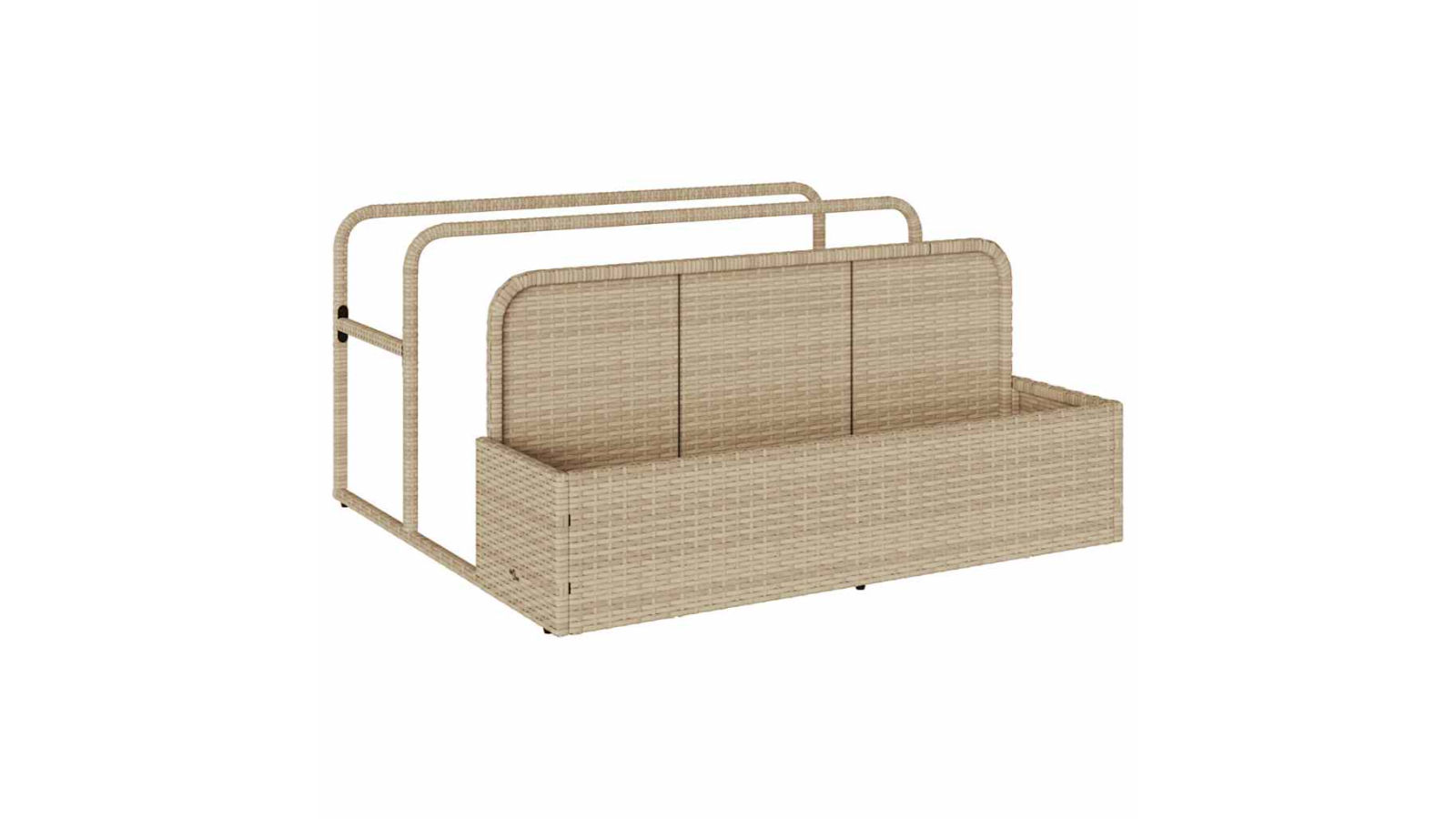 vidaXL Poly Rattan 110 x 100 x 57cm Poolside Float Storage - Beige