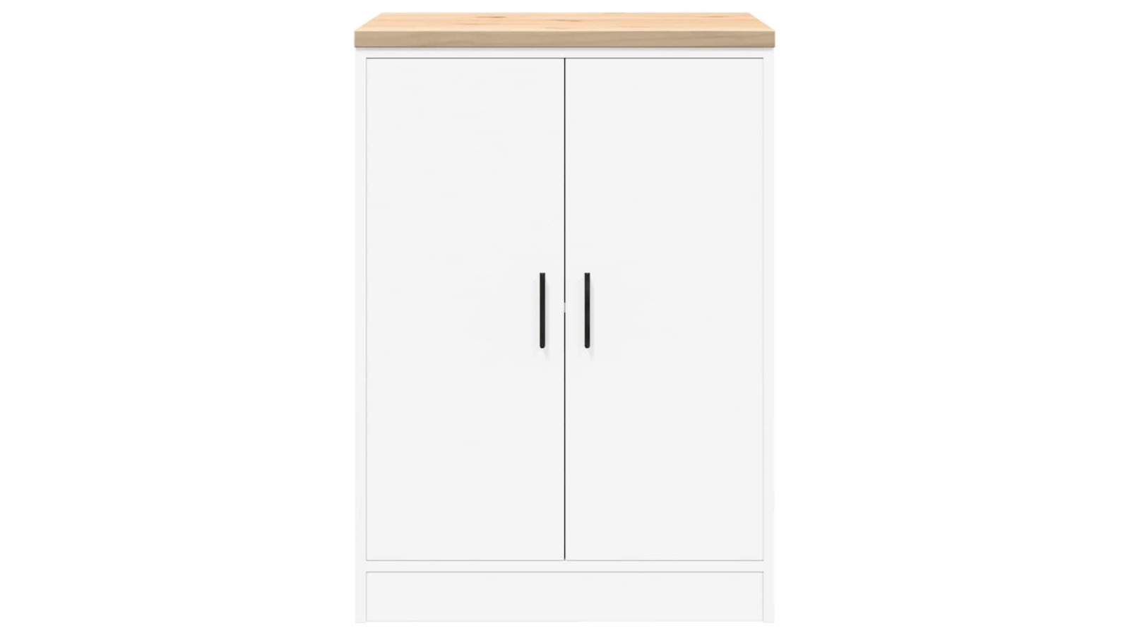 vidaXL White Solid Pine Wood 60 x 51 x 85cm Garage Storage Cabinet