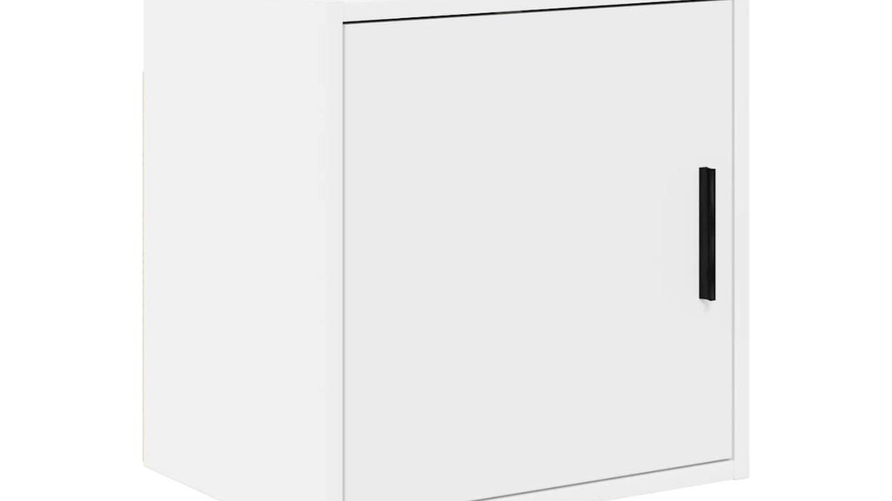 vidaXL White Engineered Wood Garage Wall Cabinet
