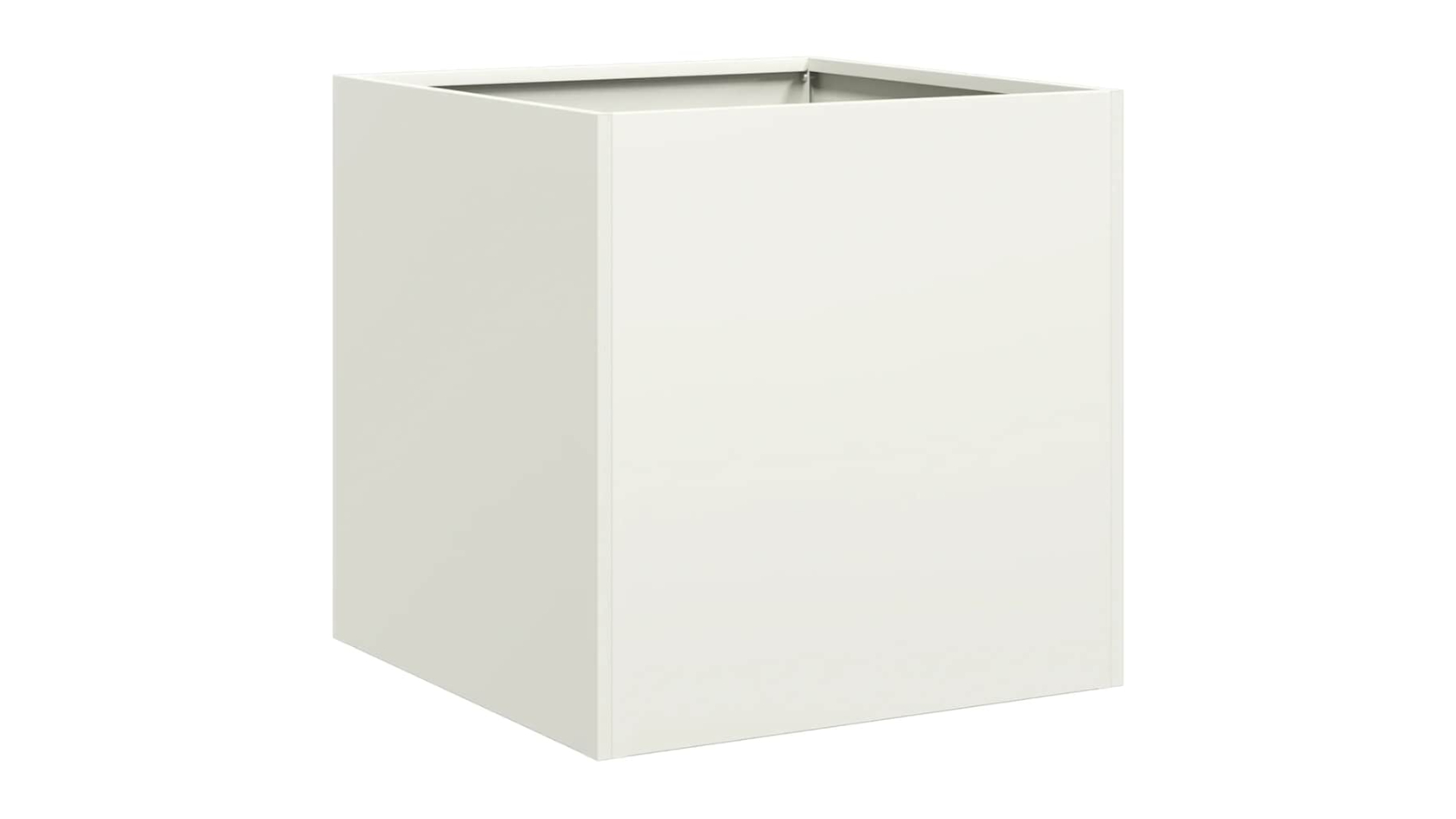 vidaXL Cold-Rolled Steel 40 x 40 x 40cm Planter - White