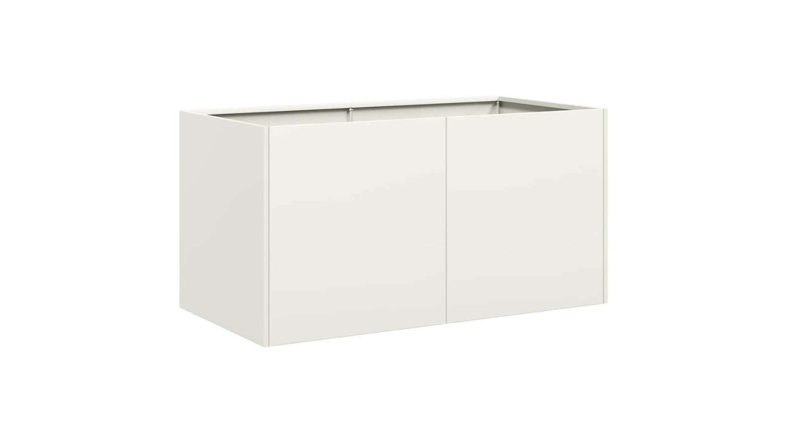 vidaXL Cold-Rolled Steel 80 x 40 x 40cm Planter - White