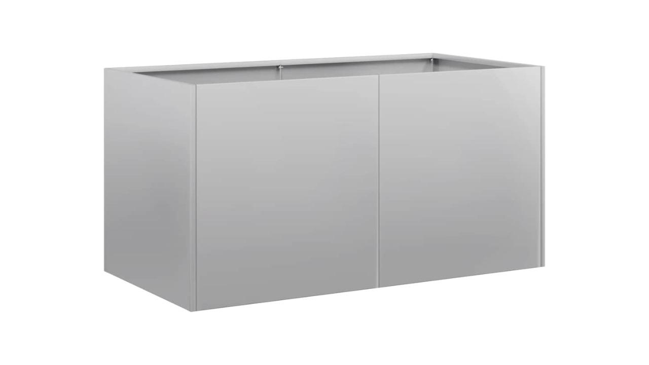 vidaXL Galvanised Steel Planter - 80 x 40 x 40cm
