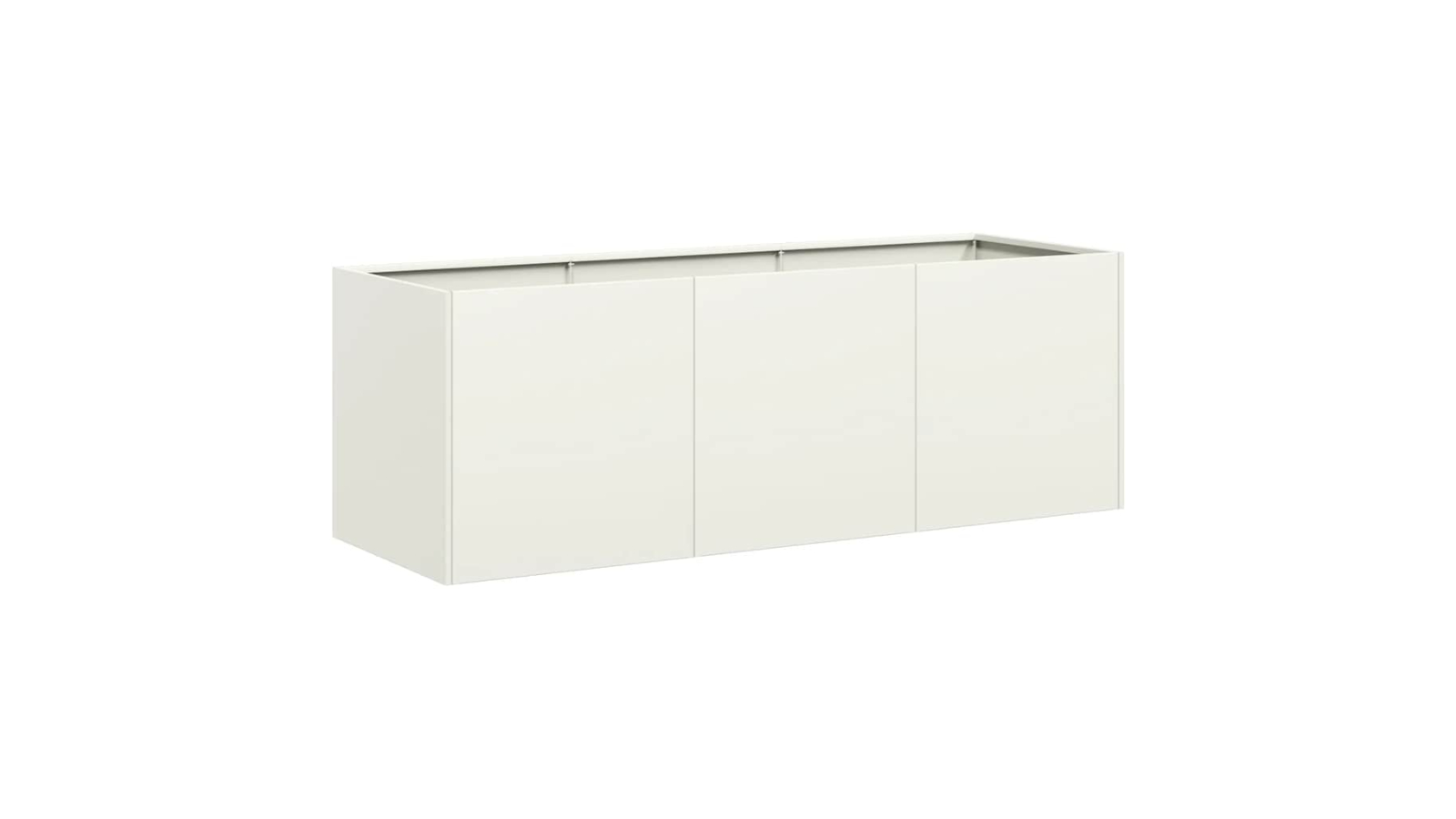 vidaXL Cold-Rolled Steel 120 x 40 x 40cm Planter - White