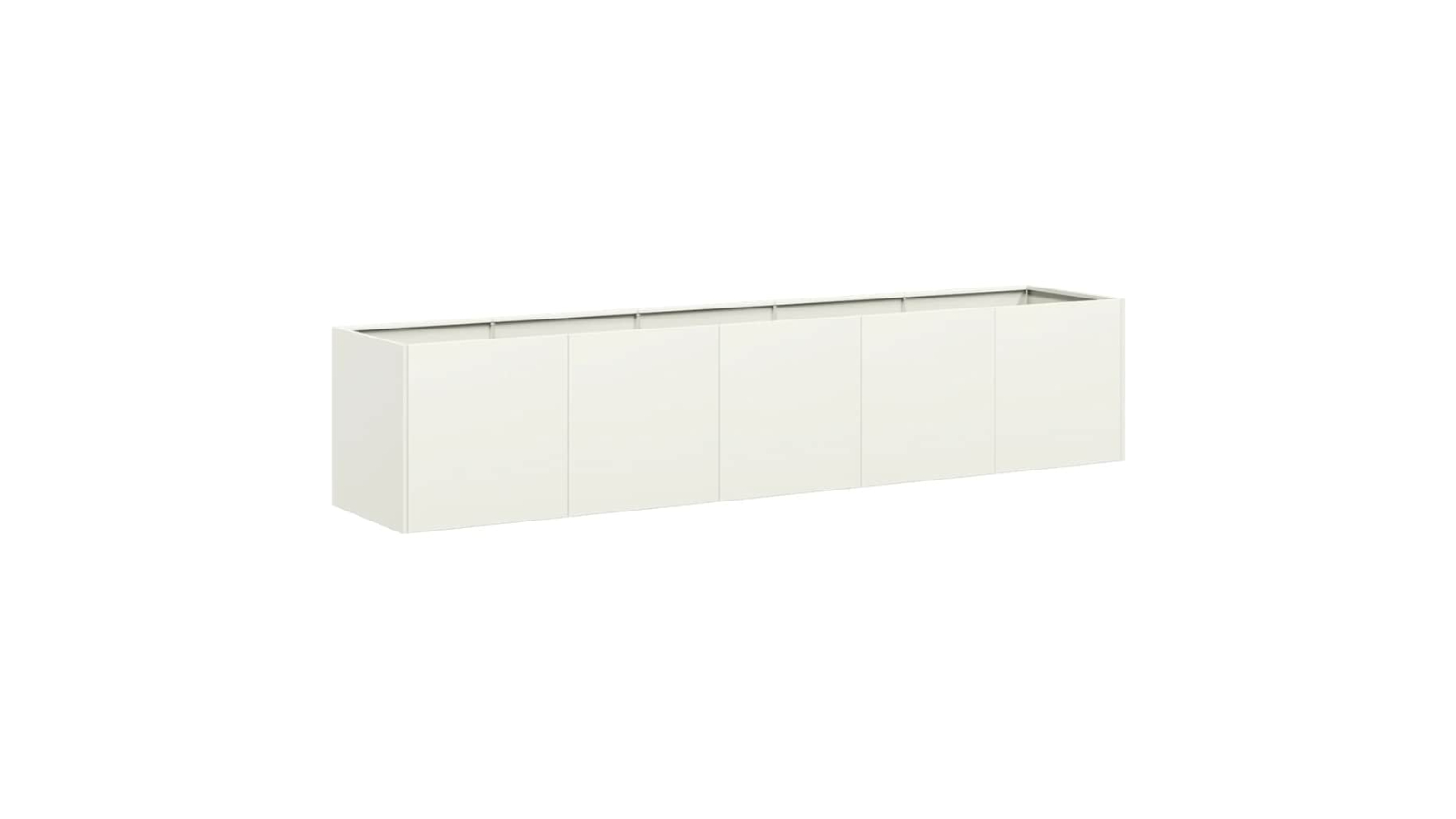 vidaXL Cold-Rolled Steel 200 x 40 x 40cm Planter - White