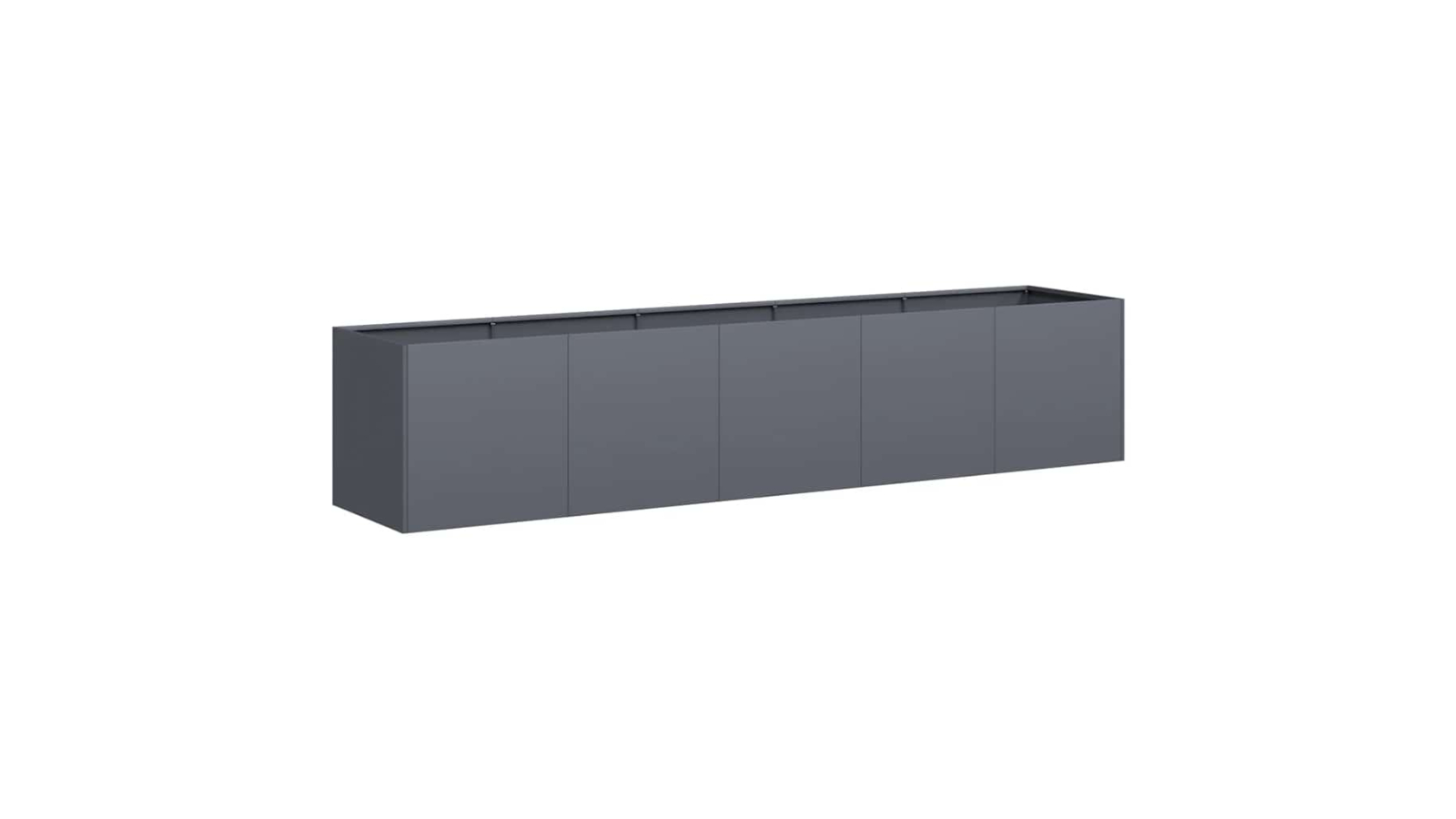 vidaXL Cold-Rolled Steel 200 x 40 x 40cm Planter - Anthracite