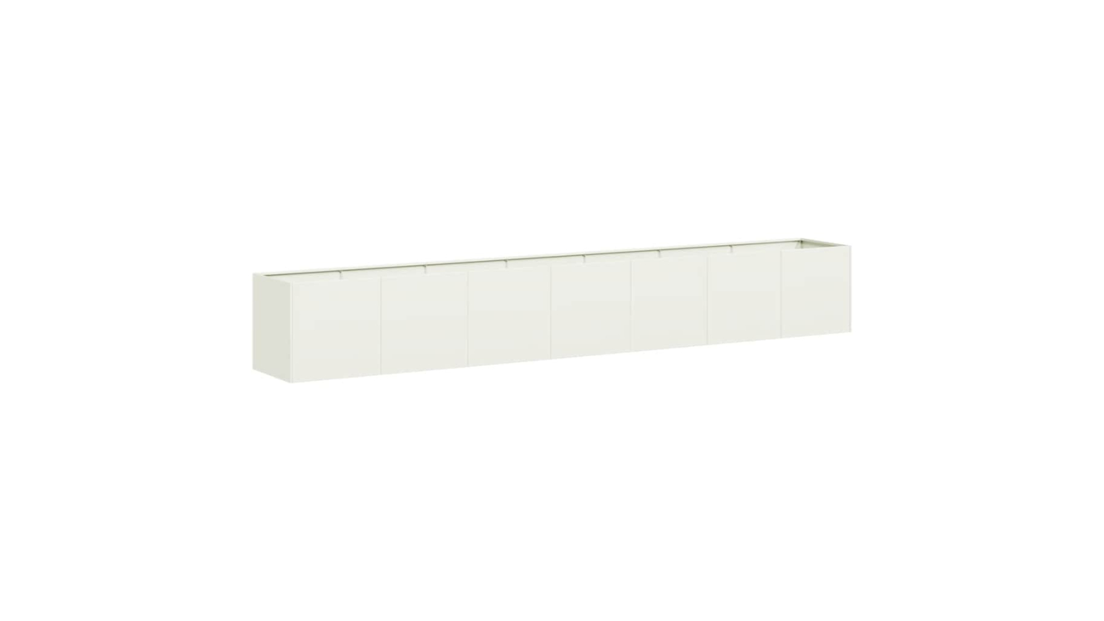 vidaXL Cold-Rolled Steel 280 x 40 x 40cm Planter - White