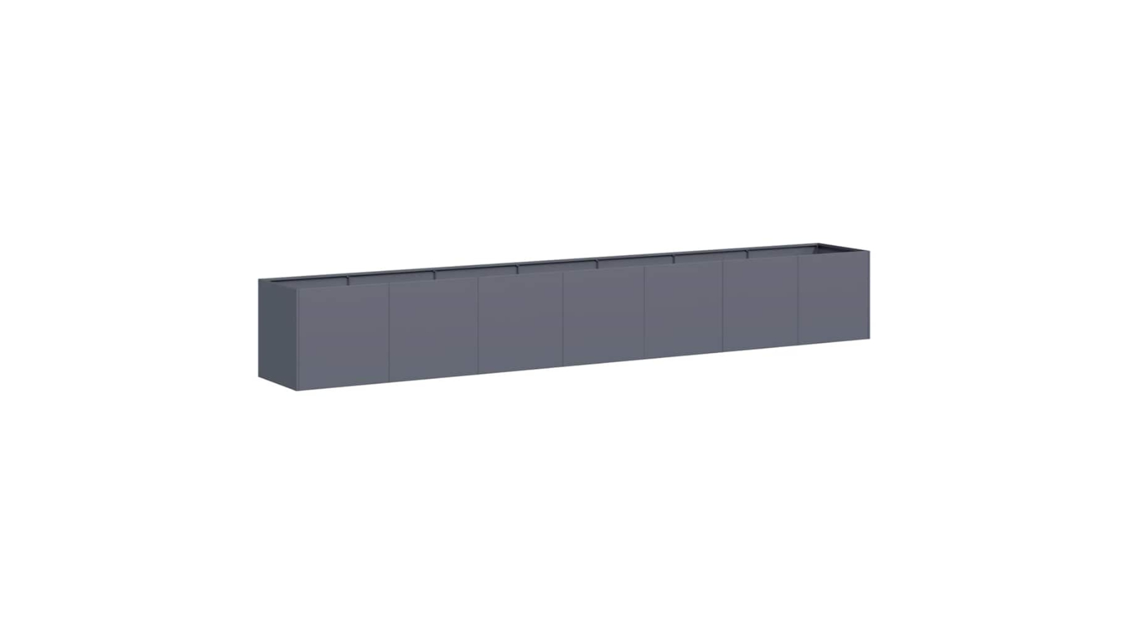 vidaXL Cold-Rolled Steel 280 x 40 x 40cm Planter - Anthracite